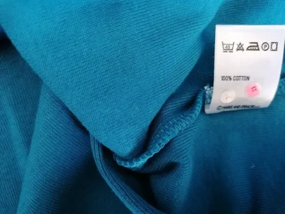 M&S Womens T Shirt Size 20 Teal Blue Short Sleeves New 100% Cotton - Picture 5 of 6